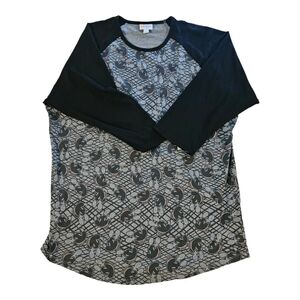 Lularoe Disney Mickey Randy Black and Gray Size 2XL NWT